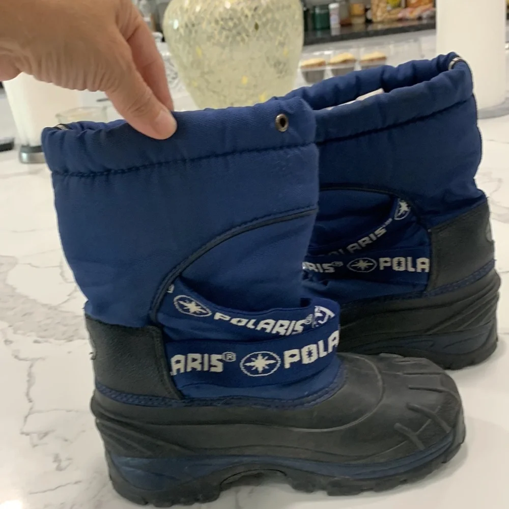 Polaris Blue Rain Snow‎ Duck Like Kids Boot. Size 3
